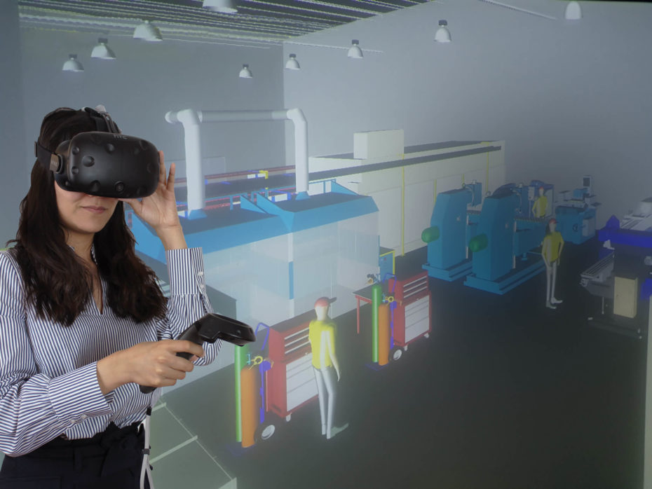 Workstation ergonomics in virtual reality with TechViz on a HTC Vive